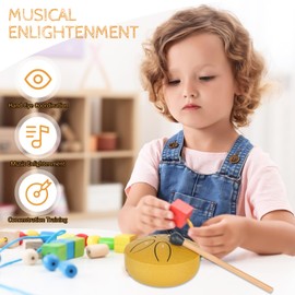 Sound Drum 6 Tones Rain Drum Outdoor Rain Drum Outdoor Rain Singing Bowl Chakra Rain Drum Portable Mini Drum Rain Drum Outdoor Rain Drum for Garden Mini Drum for Meditation Yoga Yellow