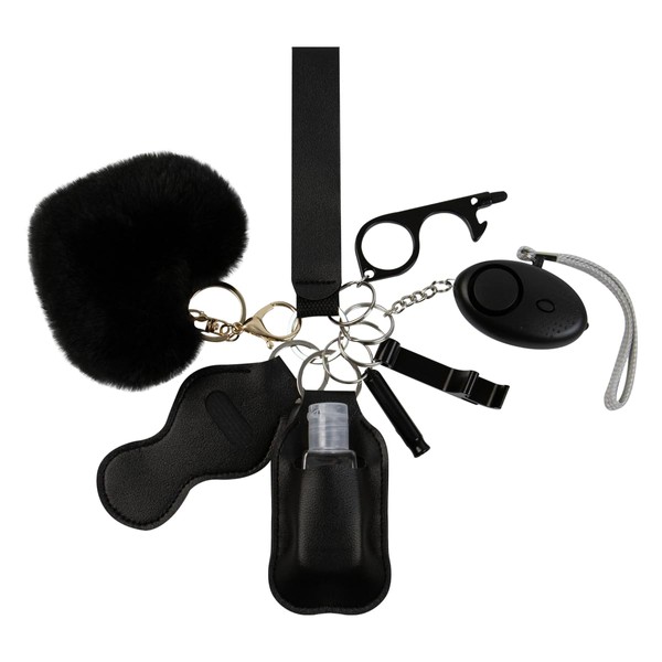 Safety Keychains for Women, Wristlet Strap Keychain Set with Personal