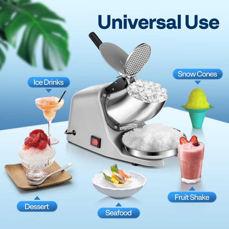 VIVOHOME Electric Ice Crusher Shaver Dual Blades Snow Cone Maker