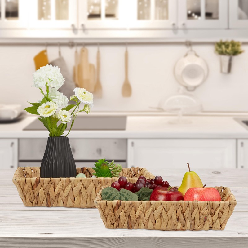 Relaxdays Fruit Bowls, Set of 2, Decorative Baskets for Fruit,