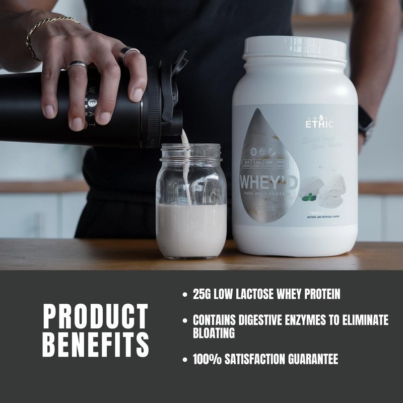 Sweat Ethic Whey'd Protein Powder, 25 G Whey Protein Blend