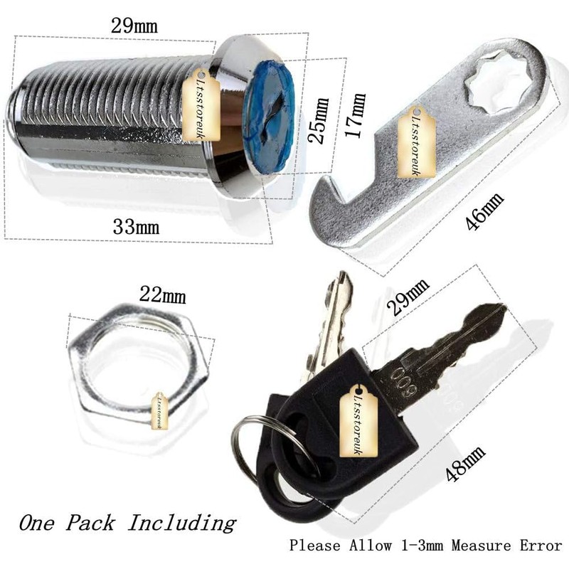 Lsgoodcare 10Pack Security Mailbox Lock Cabinet Drawer Cupboard Cam Lock
