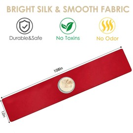 12 Pack Table Runner, 12x108in Satin Disposable Tabletop, Washable Bright Silk and Smooth Fabric, Premium Long Dresser Cover for Wedding, Decor, Home, Party, Banquet (Red)-by GIVERARE