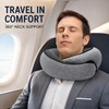 U-Shaped Memory Foam Travel Neck Pillow with Adjustable Velcro and