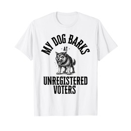 American Funny Dog Voter Elections Republican Democate T-Shirt