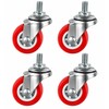 4-Piece Heavy-Duty Swivel Caster Wheels – 1", 1.25", 1.5" Threaded