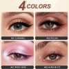 BUTBU 4PCS Eyeshadow Stick, Shimmer Eye Shadow Stick, Crystal Jelly