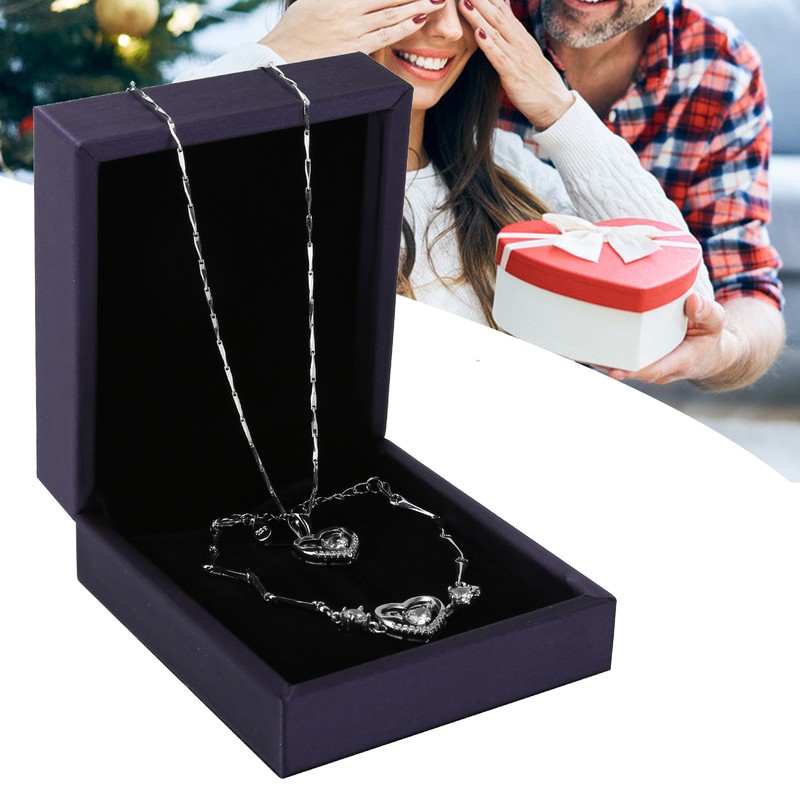 Bracelet Necklace Set Box Bag Combination Valentine's Day Jewelry Gifts