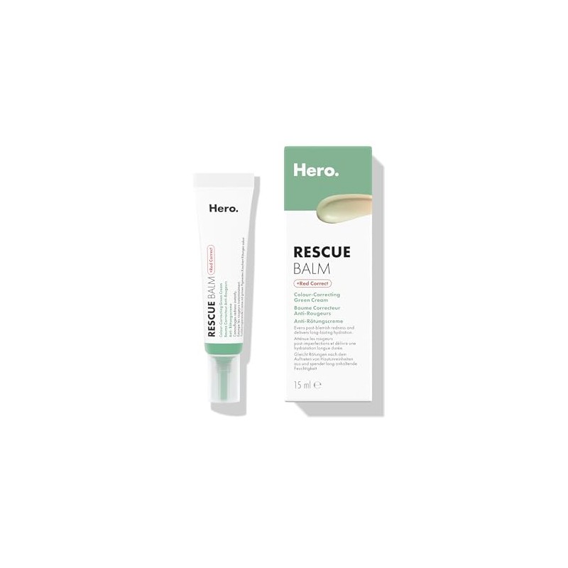 Hero Cosmetics Rescue Balm Post-Blemish Recovery Cream & Red Colour