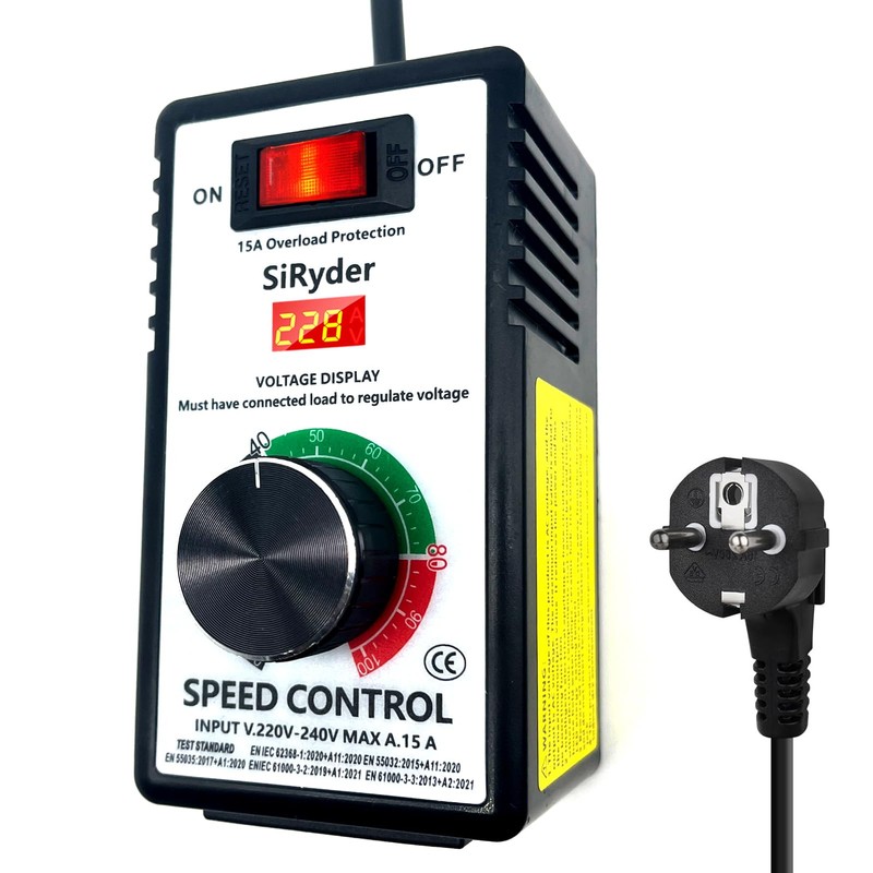 SiRyder Speed Controller 230 V, 15 A 4000 W Motor