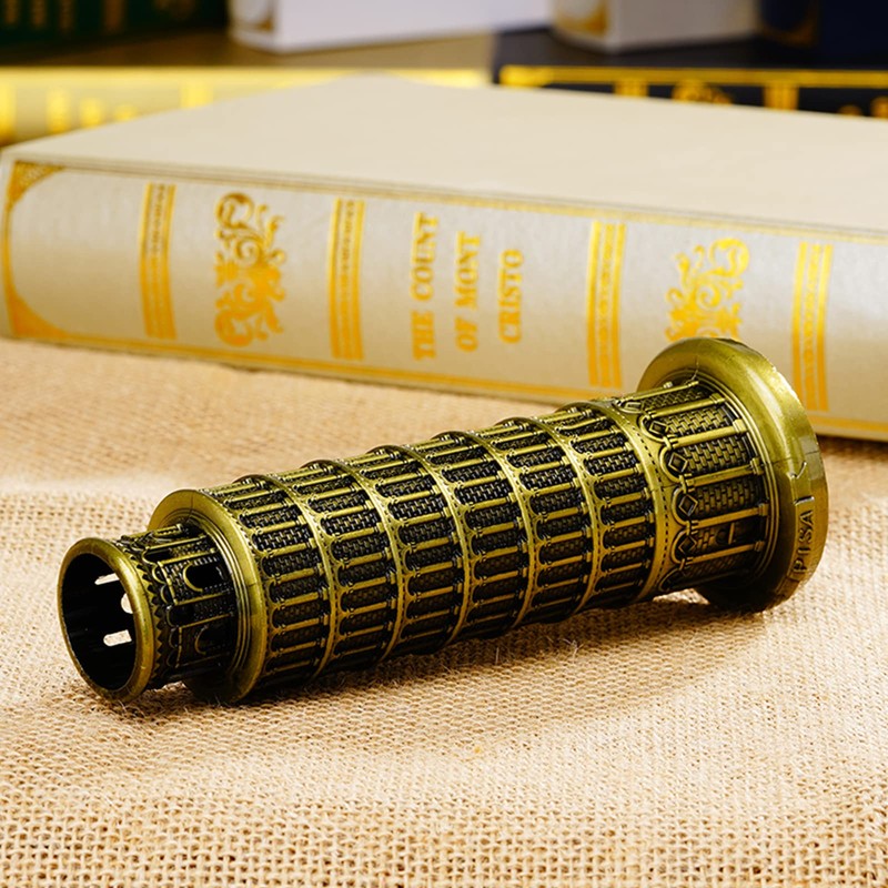 DS.DISTINCTIVE STYLE Metallic Leaning Tower of Pisa Statue 8.6 Inch