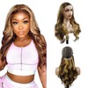 Weeybay 4x4 HD Transparent Lace Front Wigs Body Wave P4/27