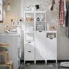 SoBuy Slim Tall Bathroom Cabinet with Removable Laundry Hamper, Laundry