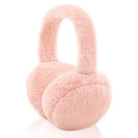SEYUFN Foldable Ear Warmers Women's Winter Plush Earmuffs Children Soft Warm Ear Warmers Girls Boys Cute Ear Warmers, A-pink 3