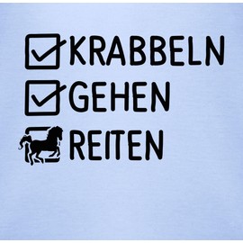 Shirtracer - Baby Body Boy Girl - Horses - Crawling Walking Riding I Riding Evolution Rider I Horse Lover Gift Rider, 2 baby blue, 3-6 months