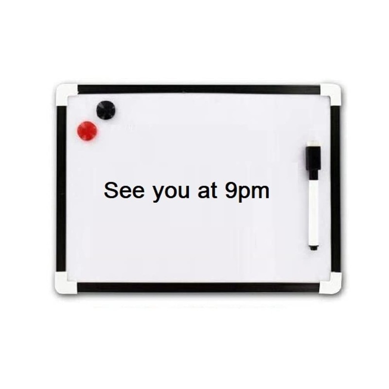 A4 Dry Wipe Magnetic Whiteboard Mini Home Office Notice Memo