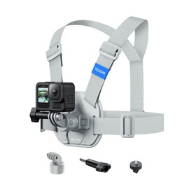 TELESIN Chest Mount for GoPro Accessories Adjustable Chest Strap Quick Install and Remove Action Camera Accessories for Gopro Hero 13 12 11 10 9 BLACK Insta360 X5 X4 X3 X2 DJI OSMO Action 5 Pro 4 3