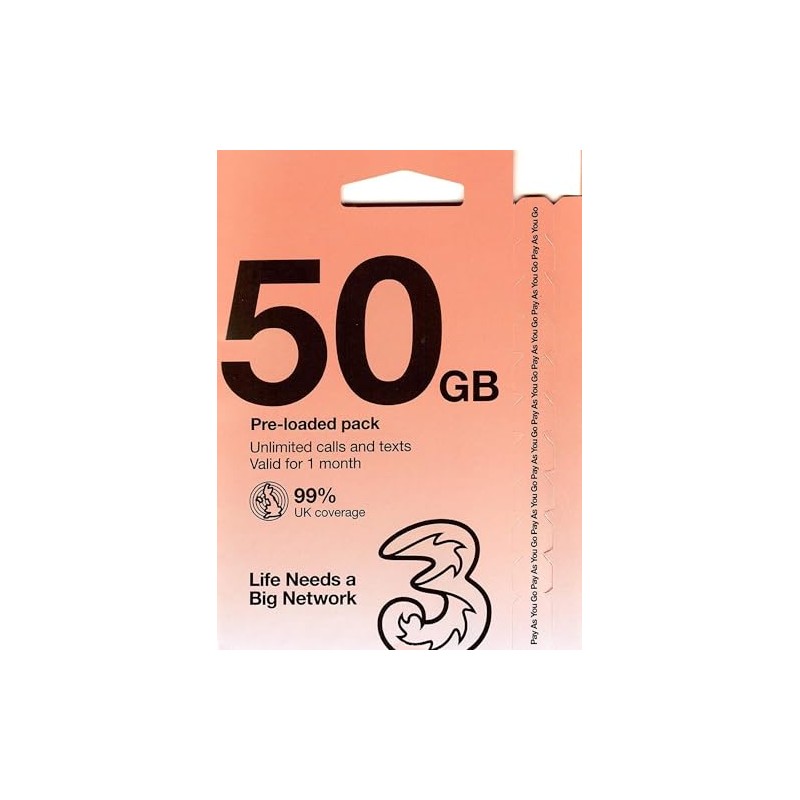 Europe & UK Travel SIM Card 30 Days - 50GB