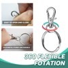 KAIRSORY Keychain, 68PCS Swivel Snap Hooks with Key Rings, Metal