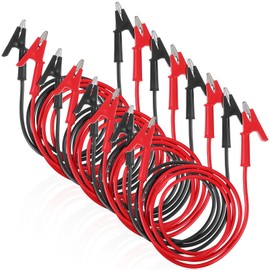 OUNONA 8 Pcs Jumper Wires with Alligator Clips Electrical Test Leads Alligator Clip Wires Dual Ended Alligator Clips for Multimeter Testing