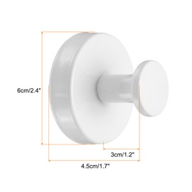 uxcell 2pcs Suction Cup Hooks, Reusable Towel Hooks No-Drill Shower Hook for Bathroom Window Glass Towels Robe Coat Hanger White