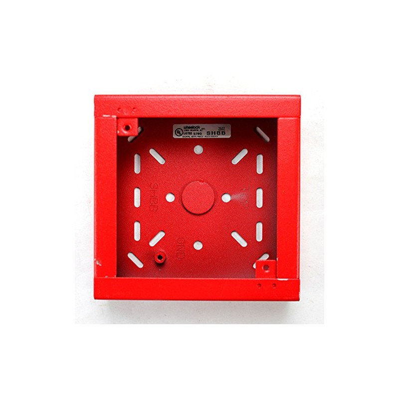 Cooper Wheelock SHBB-R Surface Back Box 107254 Fire Alarm, Red