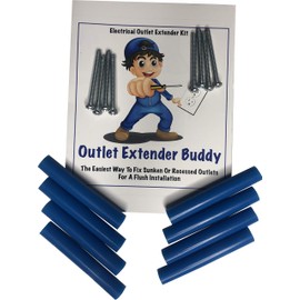 Outlet Extender by Outlet Extender Buddy – Electrical Box Extender Kit – Easily Fix Recessed Electrical Outlets