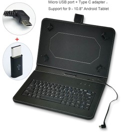 ENJOY-UNIQUE 9/9.7/10/10.1 inch Tablet Keyboard Case Cover Universal Keyboard Case for 9" 10" 10.1" Tablet with USB-C Port External Keyboard