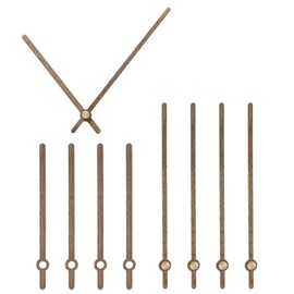 sourcing map 5 Set Wooden Clock Hands Only,Walnut Wood Clock Hands Clock Kit for Clock DIY Repair Part Replacement Fit for 14 Inch Wall Clock, 5.87 Inches