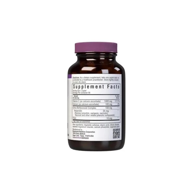 Bluebonnet Vitamina Tamponada 1000mg Cápsulas Veganas