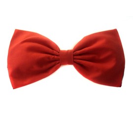 Large Solid Red Jewel Tone Essentials Hair Bow (Alligator Clip)