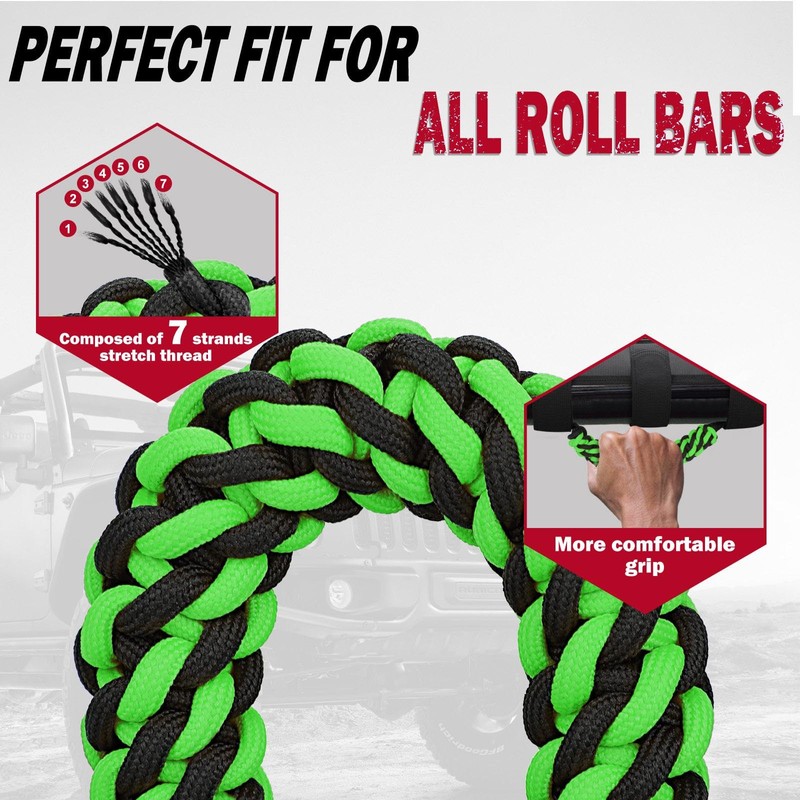 moveland Upgrade Handles Grab Roll Bar Grab Handles - Paracord