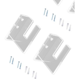 Skateboard Display Rack Wall Mounted Home Organizer Multipurpose Stable Surfboard Rack Snowboard Hanger for Dorm Living Room (Set of 2 Clear)