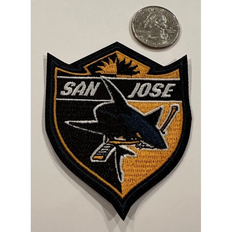 San Jose Sharks Embroidered Iron On Patch 3" x 2.5”