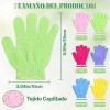 12pares Guantes Exfoliantes Ducha Baño Body Spa Fibra Unisex