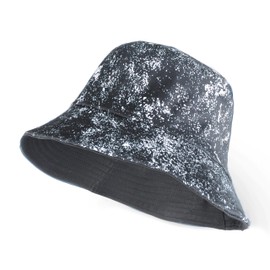Toutacoo, Rain Hat, Sun Hat, Floppy Hat, Wide Brimmed Hat, Leopard Print, Women, Reversible, 02-black, M