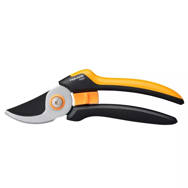 Fiskars P341 Bypass Pruner: Lightweight Garden Shears, FiberComp Handle,Softgri