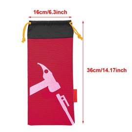 Alomejor Tent Peg Bag Camping Portable Tent Stakes Bag Hammer Nail Pouch for Hiking Camping Tent Hammers and Other Accessoris
