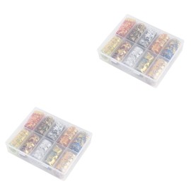 LALAFINA Fashion DIY Nail Art Gold Foil Mesh Gauze Decoration for Women Variety for Creative Manicures and Nail Art Supplies Unique Design for Home Professional Use