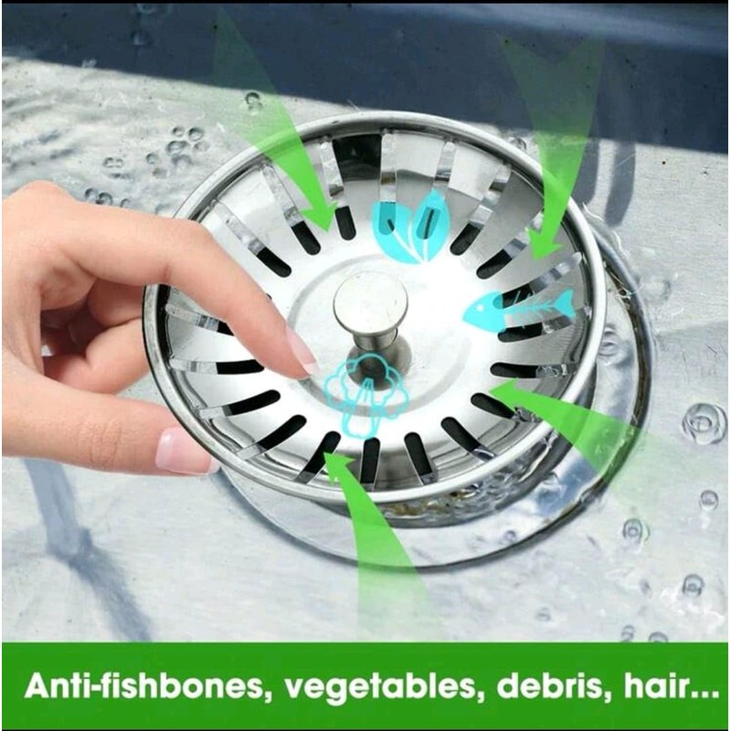 Universal Kitchen Sink Plug Stainless Steel Drain Strainer for Drain