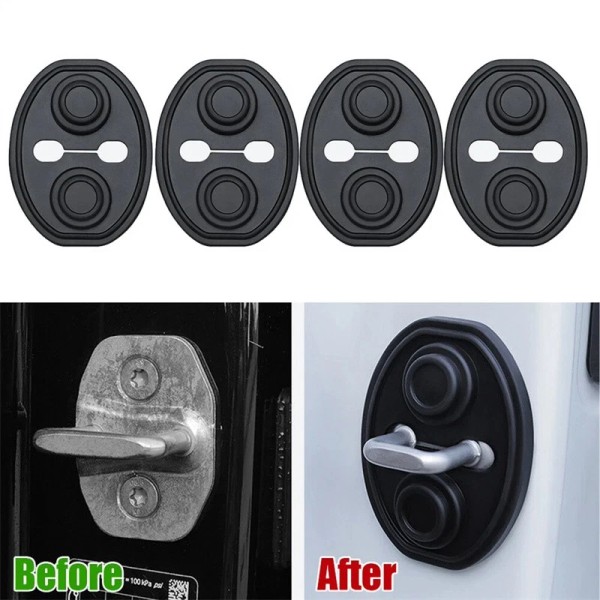 Unbranded 4PC Car Door Lock Protective Cover Silicone Shockproof Cushion