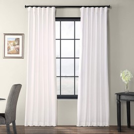HPD Half Price Drapes Faux Silk Taffeta Curtains for Living Room 50 X 120 (1 Panel), PTCH-JTSP120-120, Eggshell