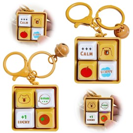 2pc Novelty Fidget Keyboard Keychain, Finger Fidget Clicker with Light & Sound, Capybara Charm for Men Women's Handbags, Purses, & Backpacks