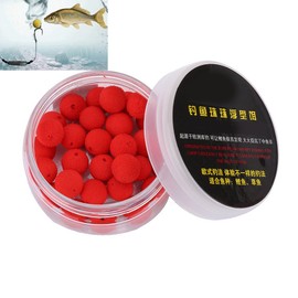 Vbestlife - Caja de cebos de pesca con olor suave, flotantes, artificiales para carpas, 30 unidades, Red 10mm
