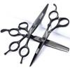 Professional Hair Scissors & Thinning Scissors Set - Black -