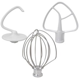 BUTITNOW Upgraded for KitchenAid Tilt-Head - Professional Grade Mixer Whip, Hook & Paddle