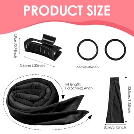 Locken Ohne Hitze,Rutschfest DIY Hair band Set in, Lockenwickler Über Nacht für Langes Haar (Schwarz 1 set, Für Lange & Kurze Haare)