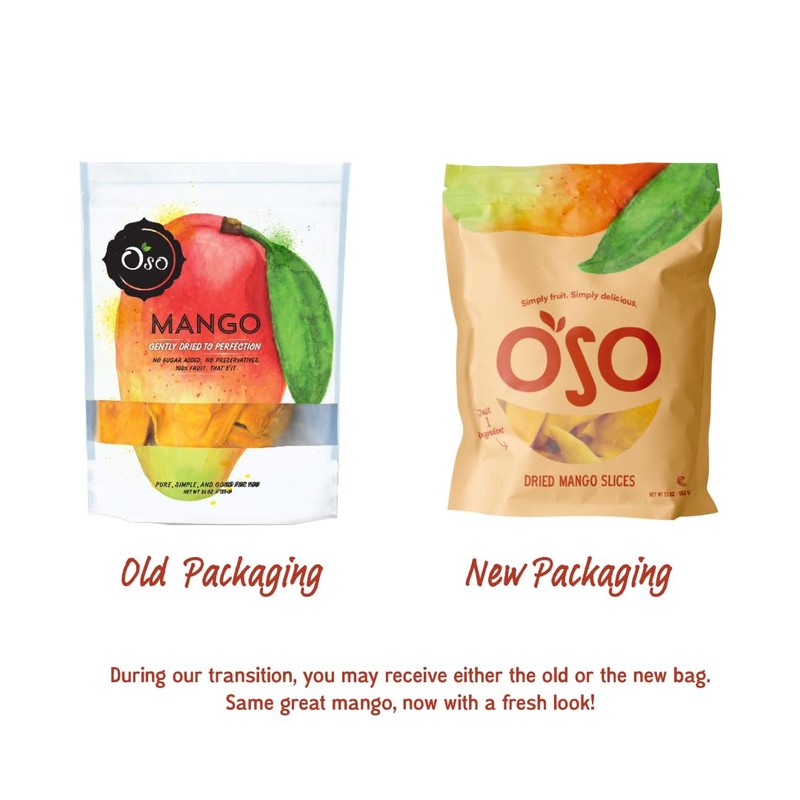 Oso Snacks Dried Mango Slices – Premium Quality, Large Pieces