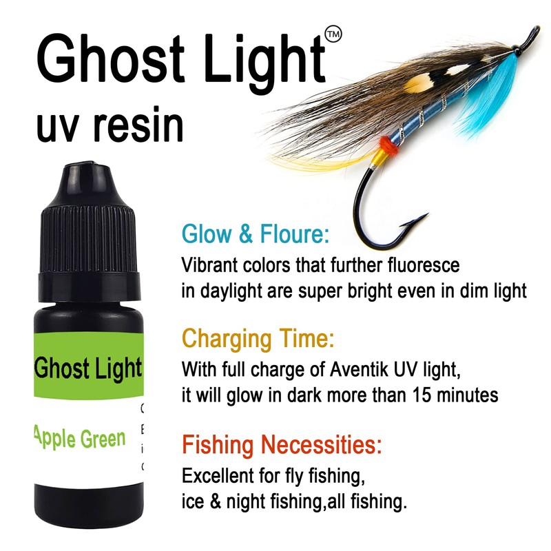 EUPHENG Ghost Light UV Resin 7 Glow in Dark Color