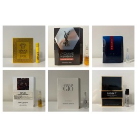 Yves Saint Laurent 6 Men's Cologne Perfume Fragrance Sample Size Spray Set New in card Total 6 vial